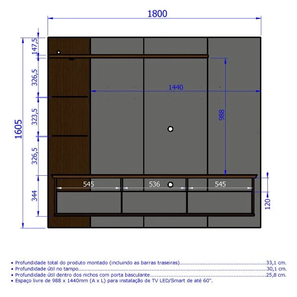 Evora Wall Plasma Stand