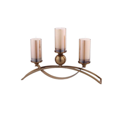 Golden Arch Triple Candle Holder