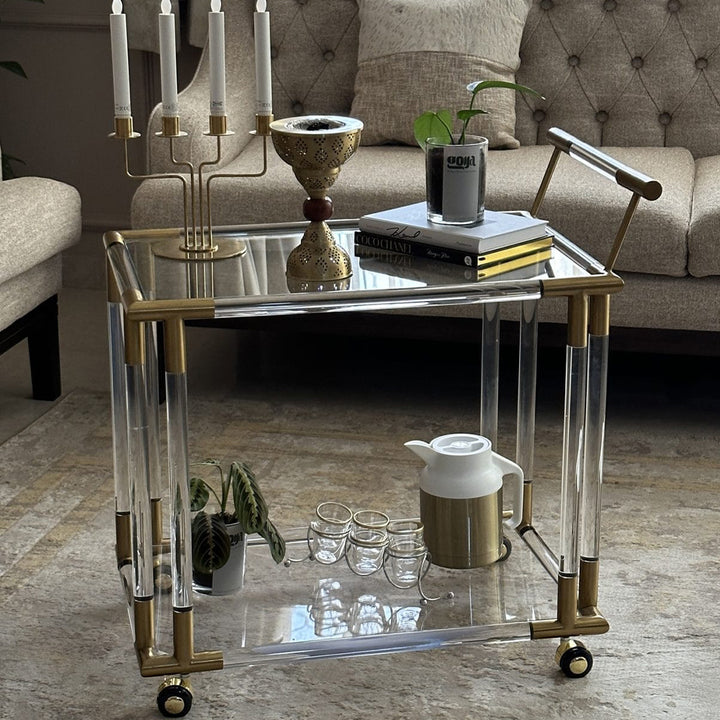 Taytum Lucite Tea/Bar Cart