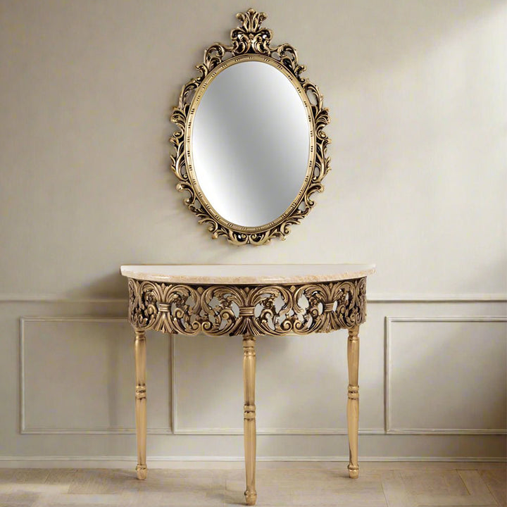 Victorian Console Table And Mirror