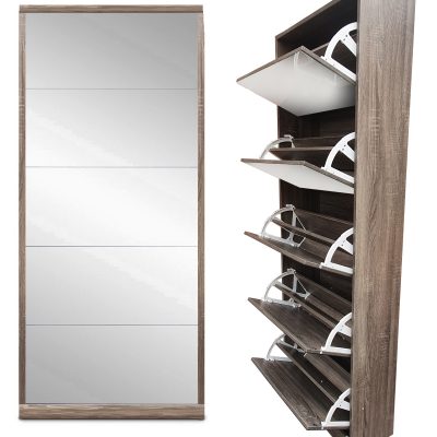 Amy 5 Door Mirror Shoe Cabinet