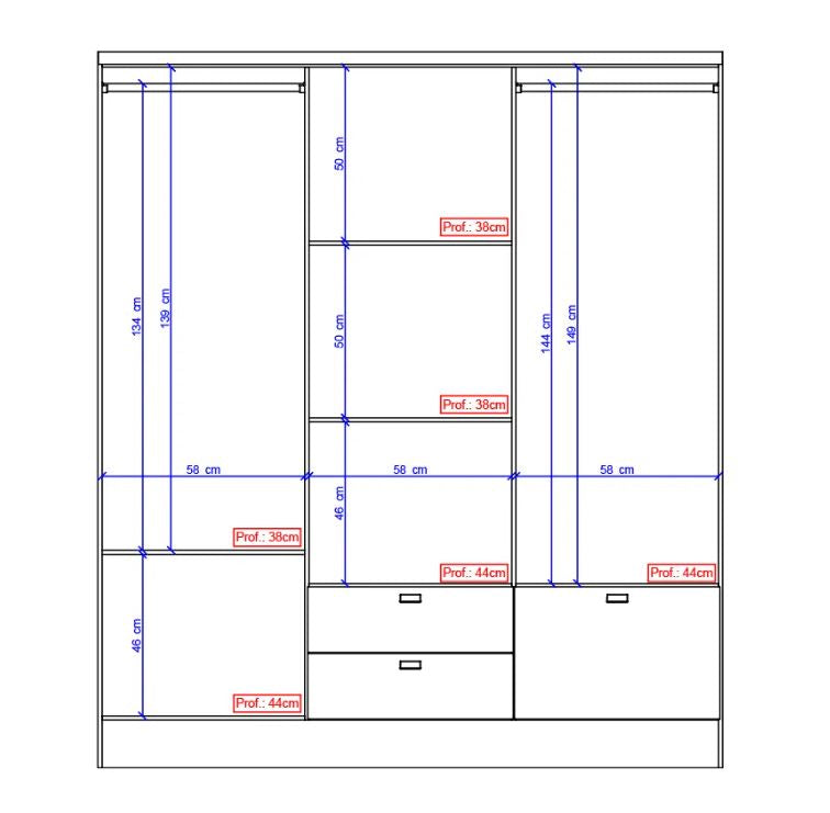 Felice 6 Door Wardrobe