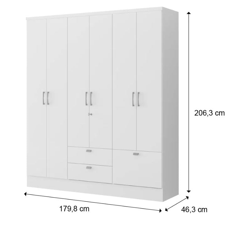 Felice 6 Door Wardrobe