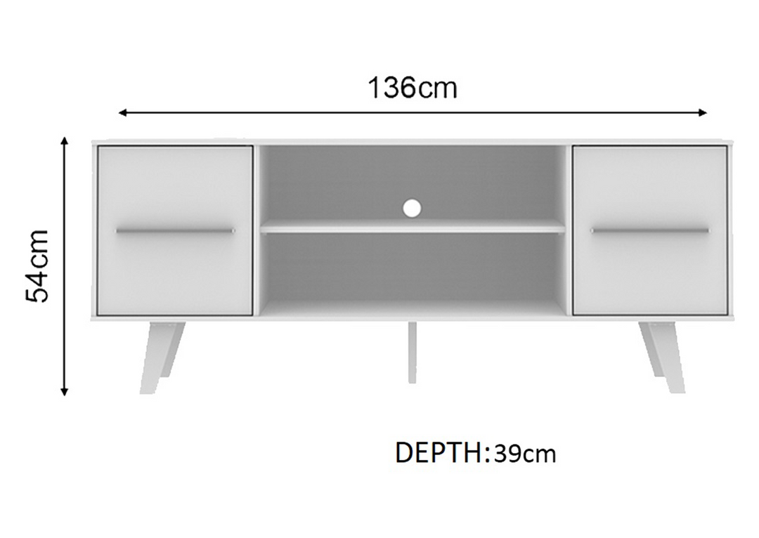 Cian White TV Unit