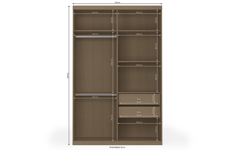 Lucas 2 Door Sliding Wardrobe